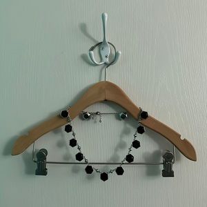 White House Black Market Black and Silver Adjustable Necklace